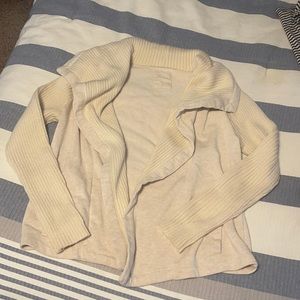 Knit cardigan style sweatshirt